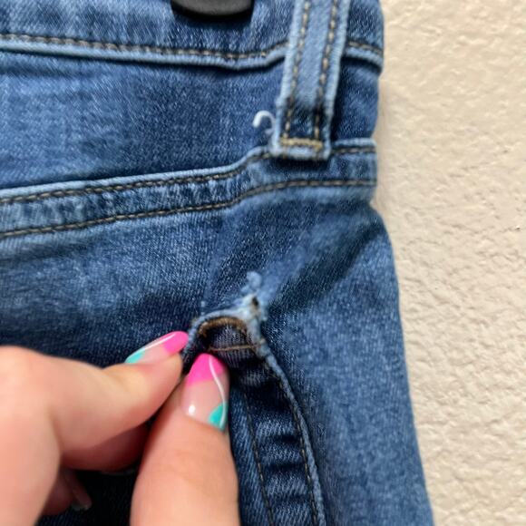 Joe's Skinny Jeans Distressed Blue Denim Cotton Stretch Hi-Rise Dark Wash Sz 28 - Picture 6 of 8